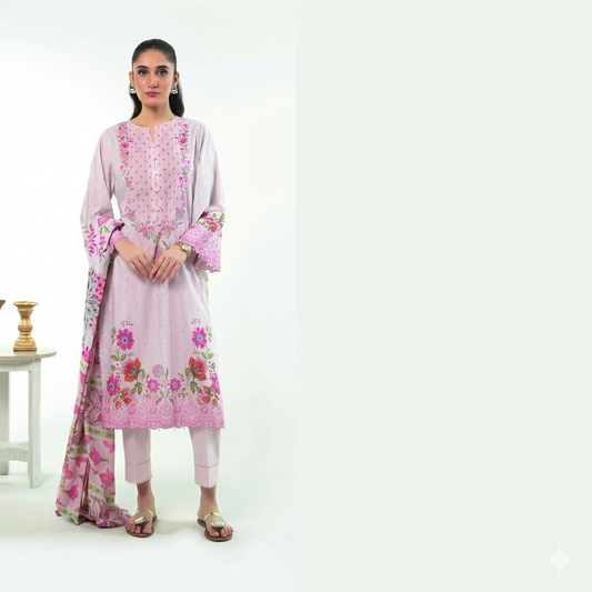 Digital Printed Lawn 3PC-ZR074