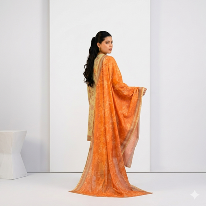 Printed Lawn 3PC Suit- Flowral