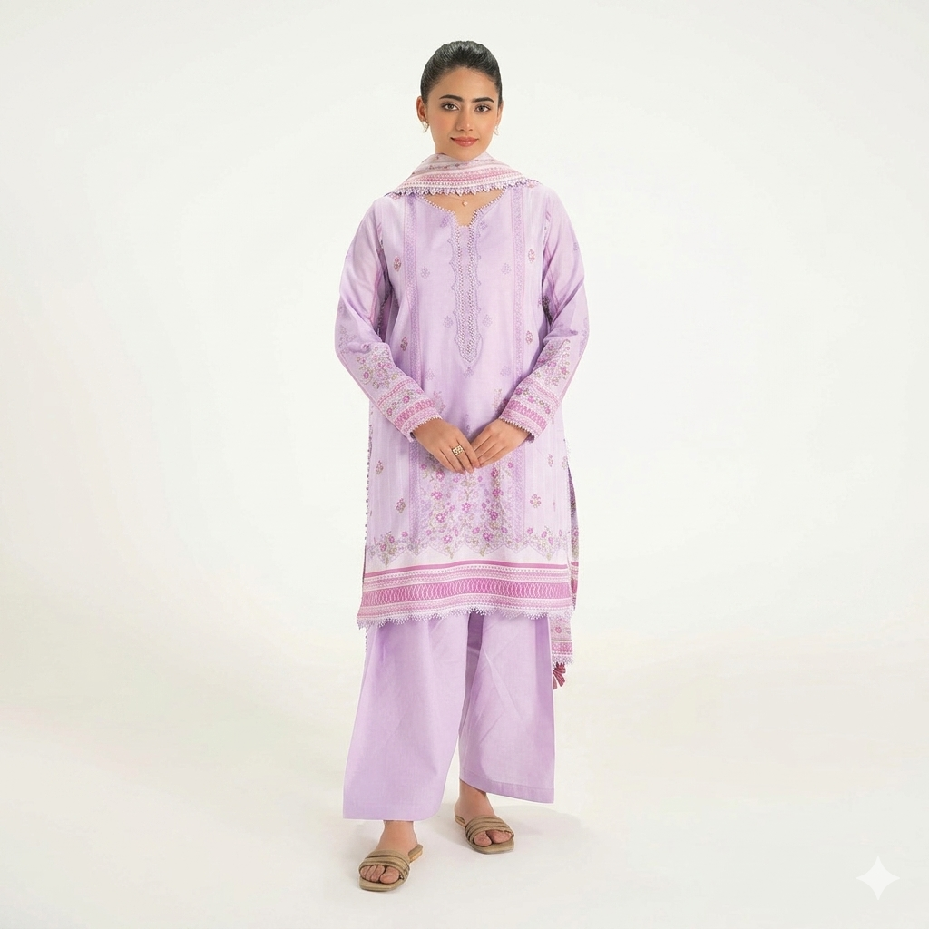 Digital Printed Lawn 3PC-ZR067