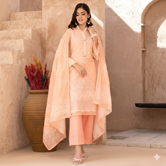 Embroidered Lawn 3PC Suit-ZR056
