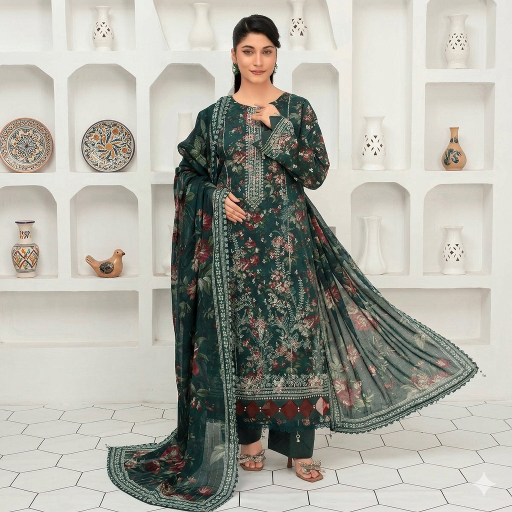Digital Printed Lawn 3PC-ZR174
