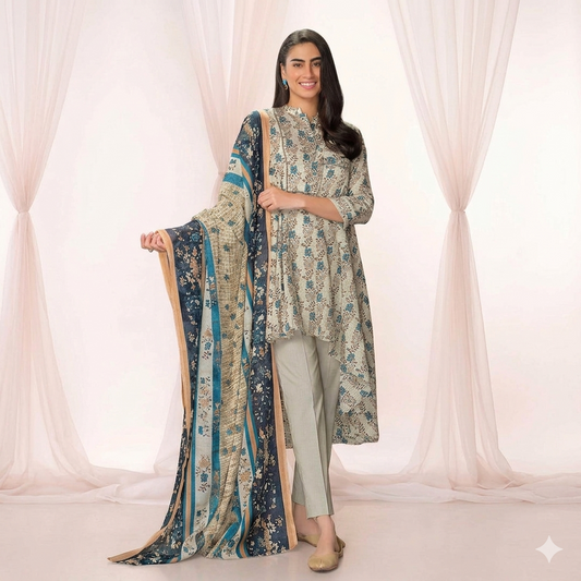Digital Printed 3PC Suit-ZR097