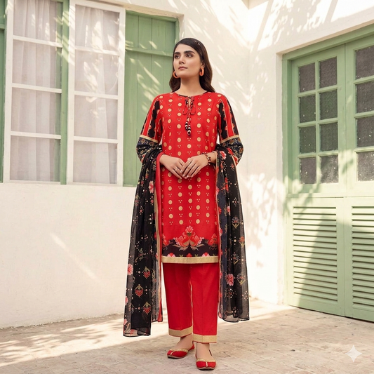 Digital Printed 3PC Suit-ZR096
