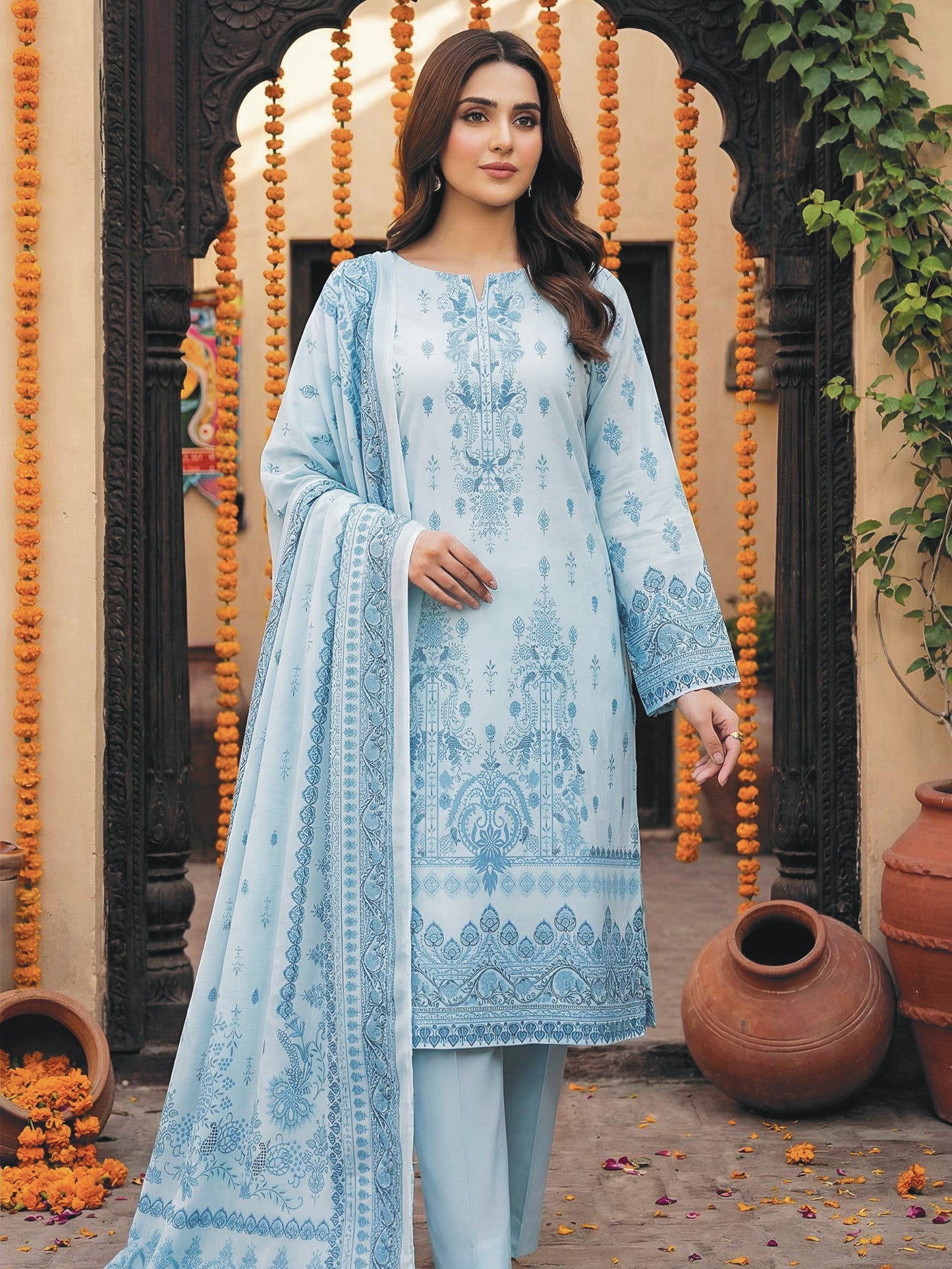 Printed Lawn 3PC-ZR048