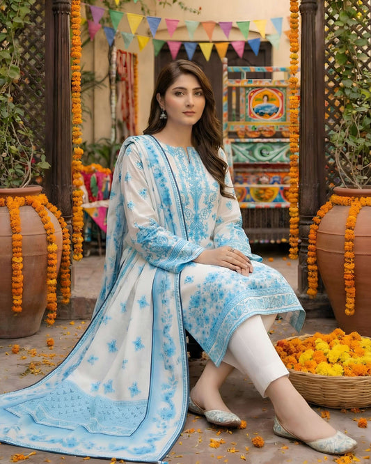 Printed Lawn 3PC-ZR044