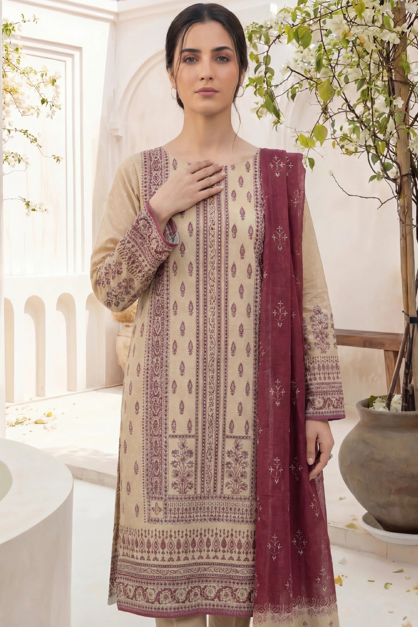 Printed Lawn 3PC-ZR034