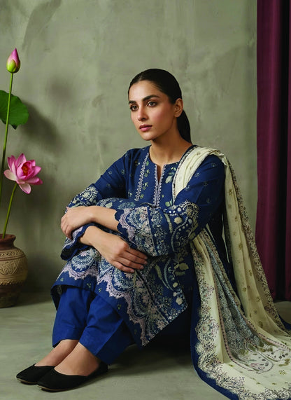 Digital Printed 3PC Lawn Suit-ZR115