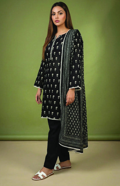 Digital Printed Lawn 3 PC Suit-ZR125