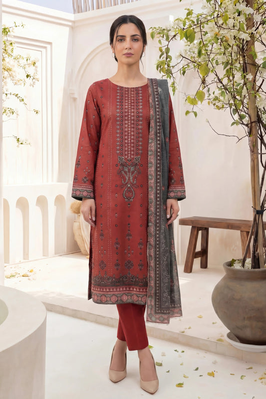 Printed Lawn 3PC-ZR037