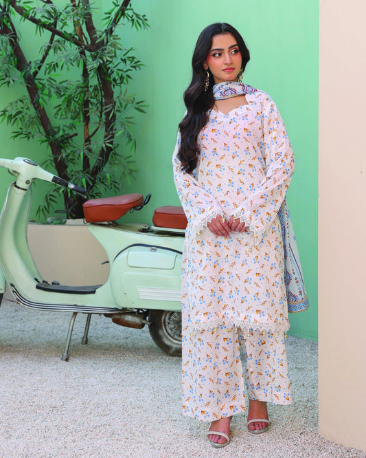 Printed Lawn 3PC-Stitched
