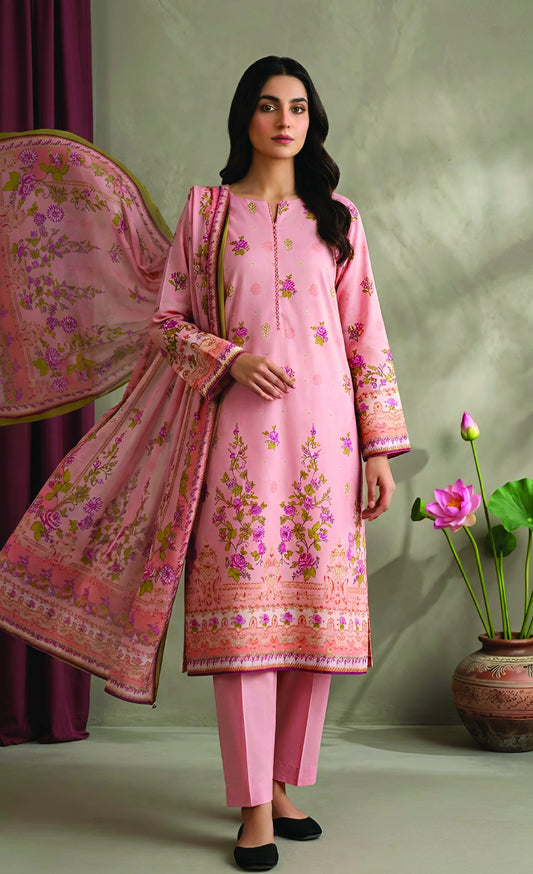 Digital Printed 3PC Lawn Suit-ZR118