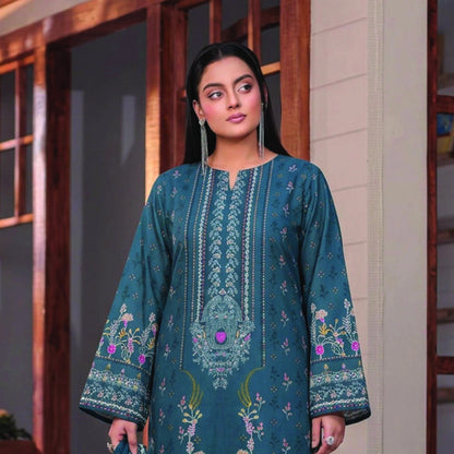 Digital Printed Lawn 3PC Suit-ZR187