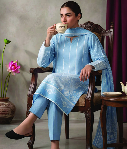 Digital Printed 3PC Lawn Suit-ZR120