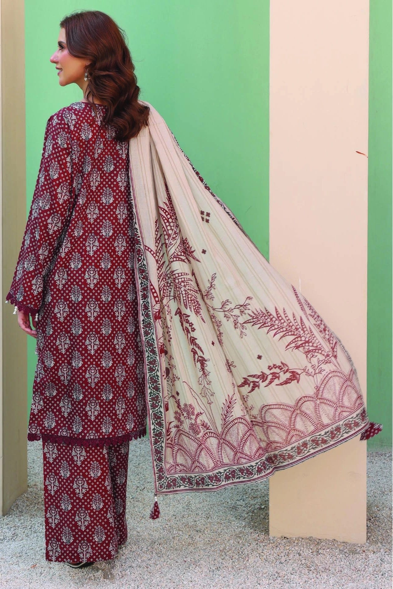 Printed Lawn 3PC-Stitched