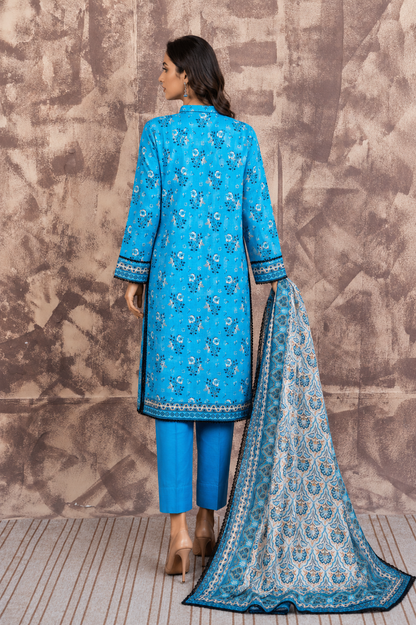 Printed Lawn 3PC Suit | Unstitched-ZR213