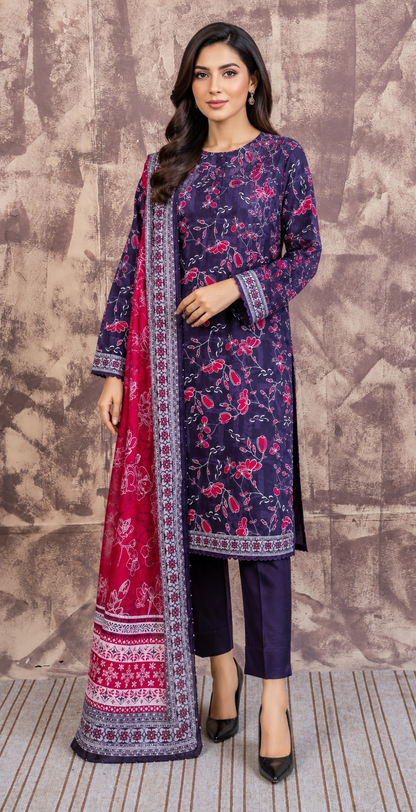 Printed Lawn 3PC Suit | Unstitched-ZR216