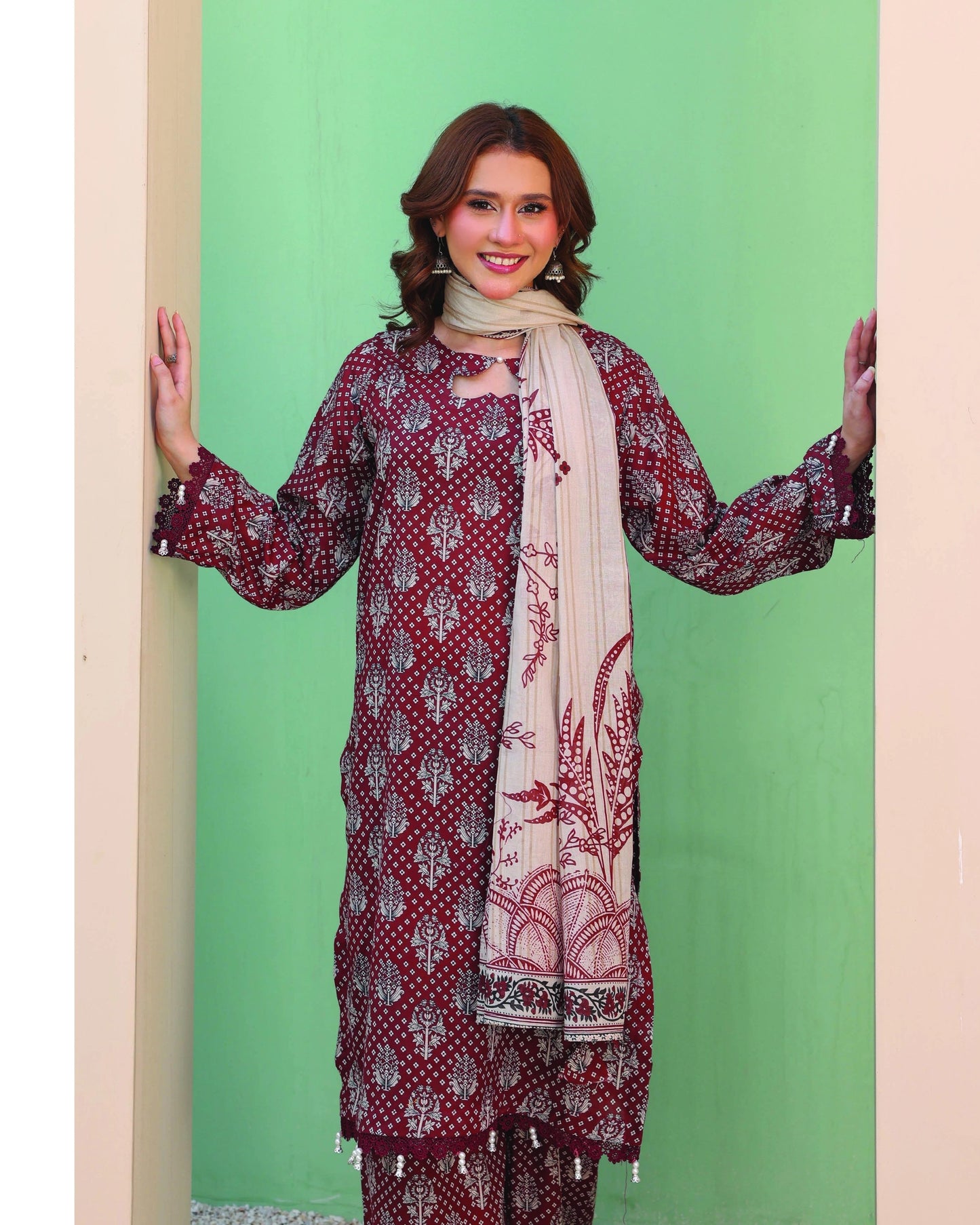 Printed Lawn 3PC-Stitched