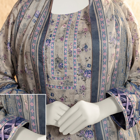 Digital Printed Lawn 3PC Suit-ZR151