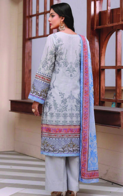 Digital Printed Lawn 3PC Suit-ZR192