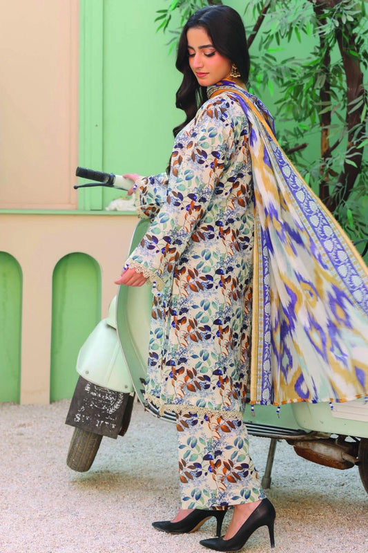 Printed Lawn 3PC-Stitched