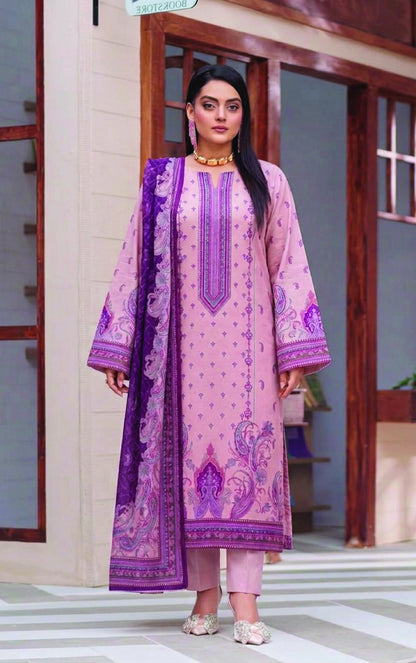 Digital Printed Lawn 3PC Suit-ZR191