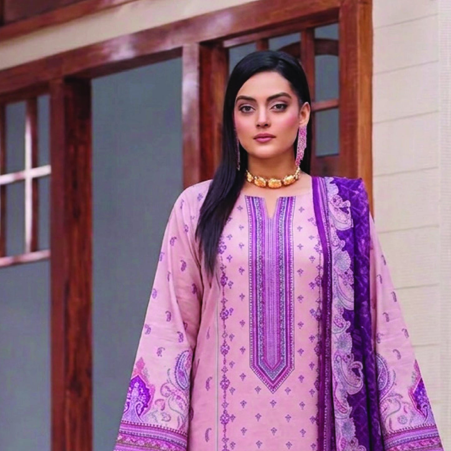 Digital Printed Lawn 3PC Suit-ZR191