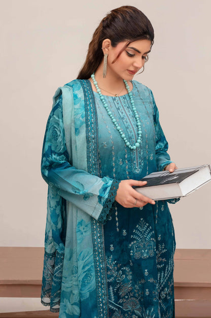 Embroidered Lawn 3PC Suit-ZR143