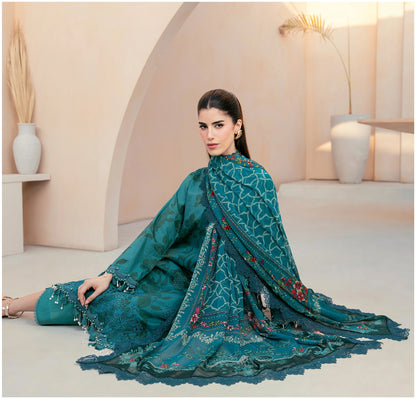 Embroidered Lawn 3 PC-ZR157