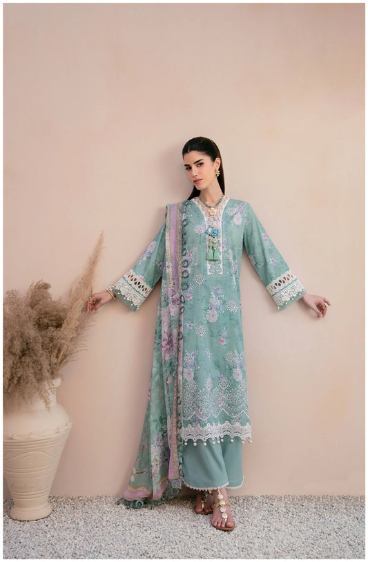 Embroidered Lawn 3 PC-ZR159