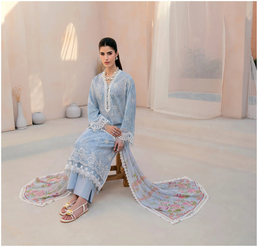 Embroidered Lawn 3 PC-ZR161