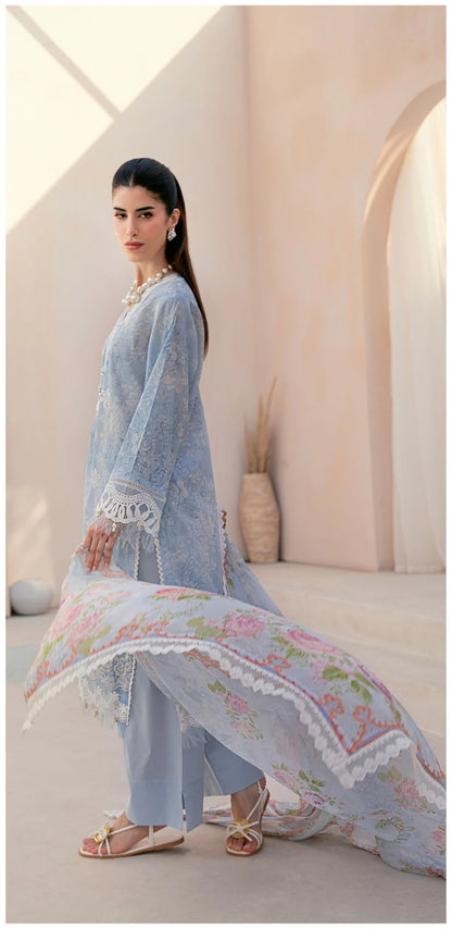 Embroidered Lawn 3 PC-ZR161