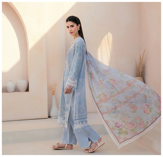 Embroidered Lawn 3 PC-ZR161