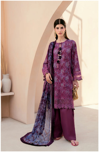 Embroidered Lawn 3 PC-ZR162