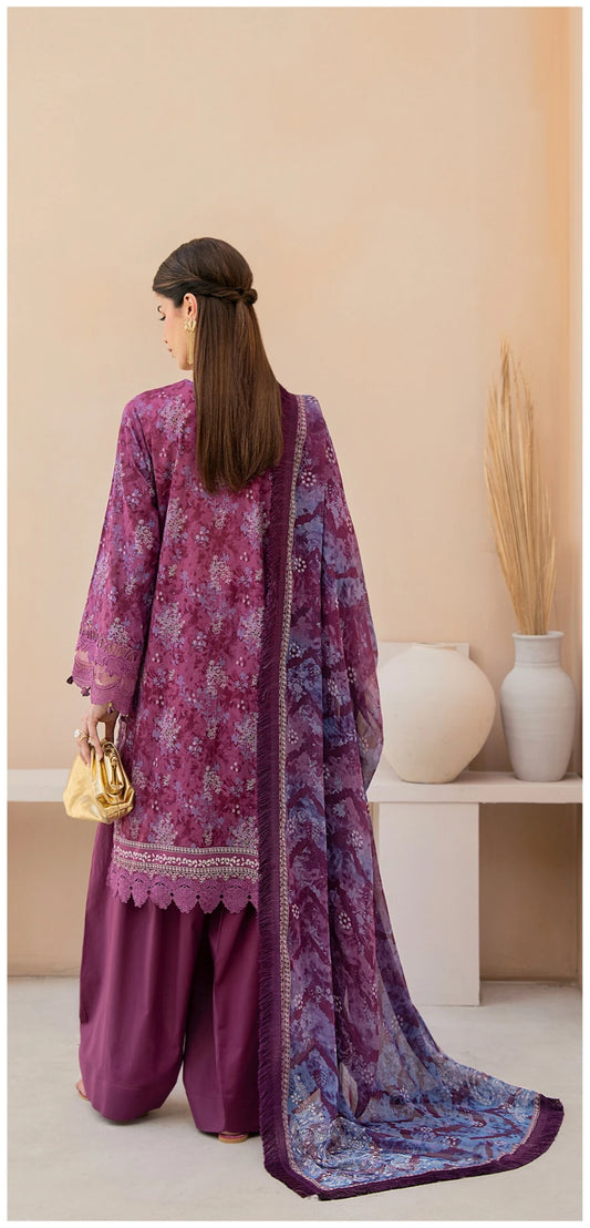 Embroidered Lawn 3 PC-ZR162