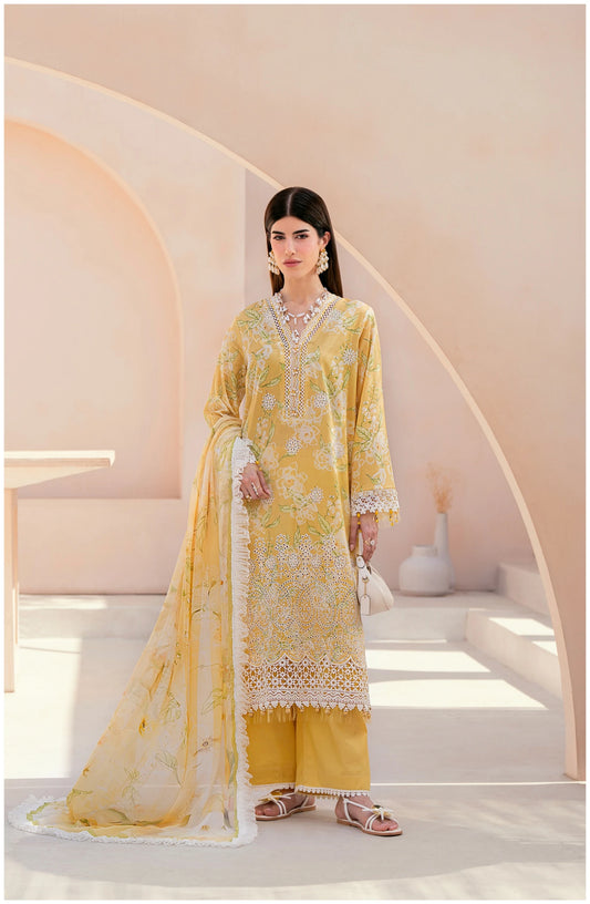 Embroidered Lawn 3 PC-ZR163