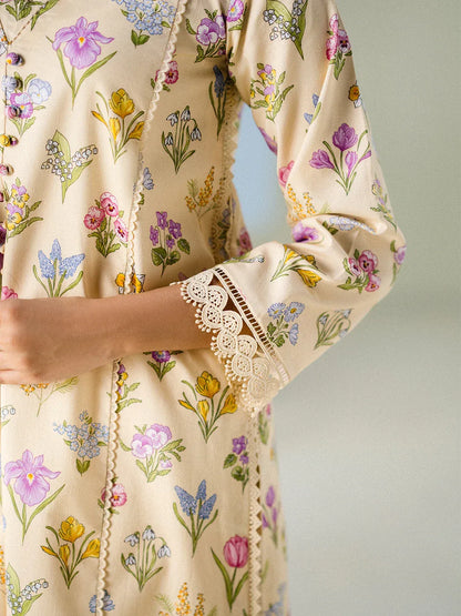 Unstitched 3PC Embroidered Lawn-ZR079