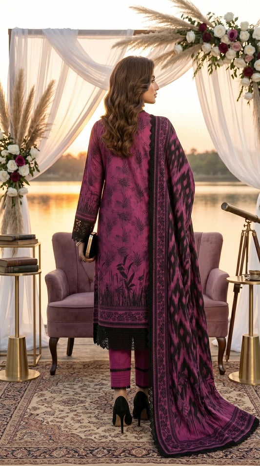 Printed Lawn Unstitched 3PC-ZR207