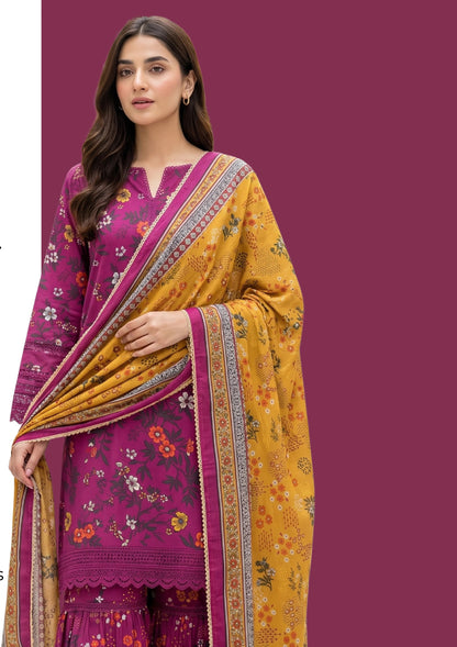 Printed Lawn 3 Piece Suit-ZR200