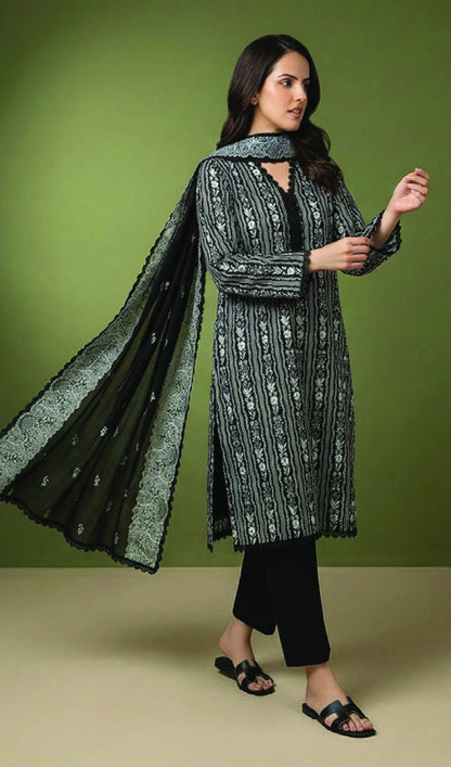 Digital Printed Lawn 3 PC Suit-ZR126