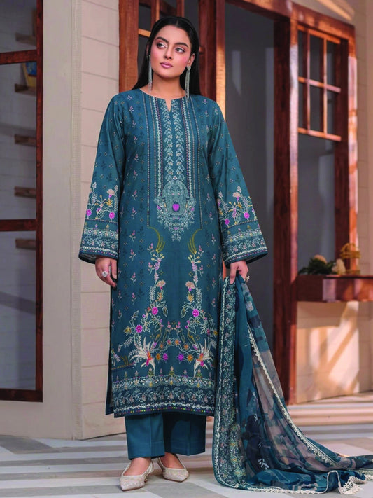 Digital Printed Lawn 3PC Suit-ZR187