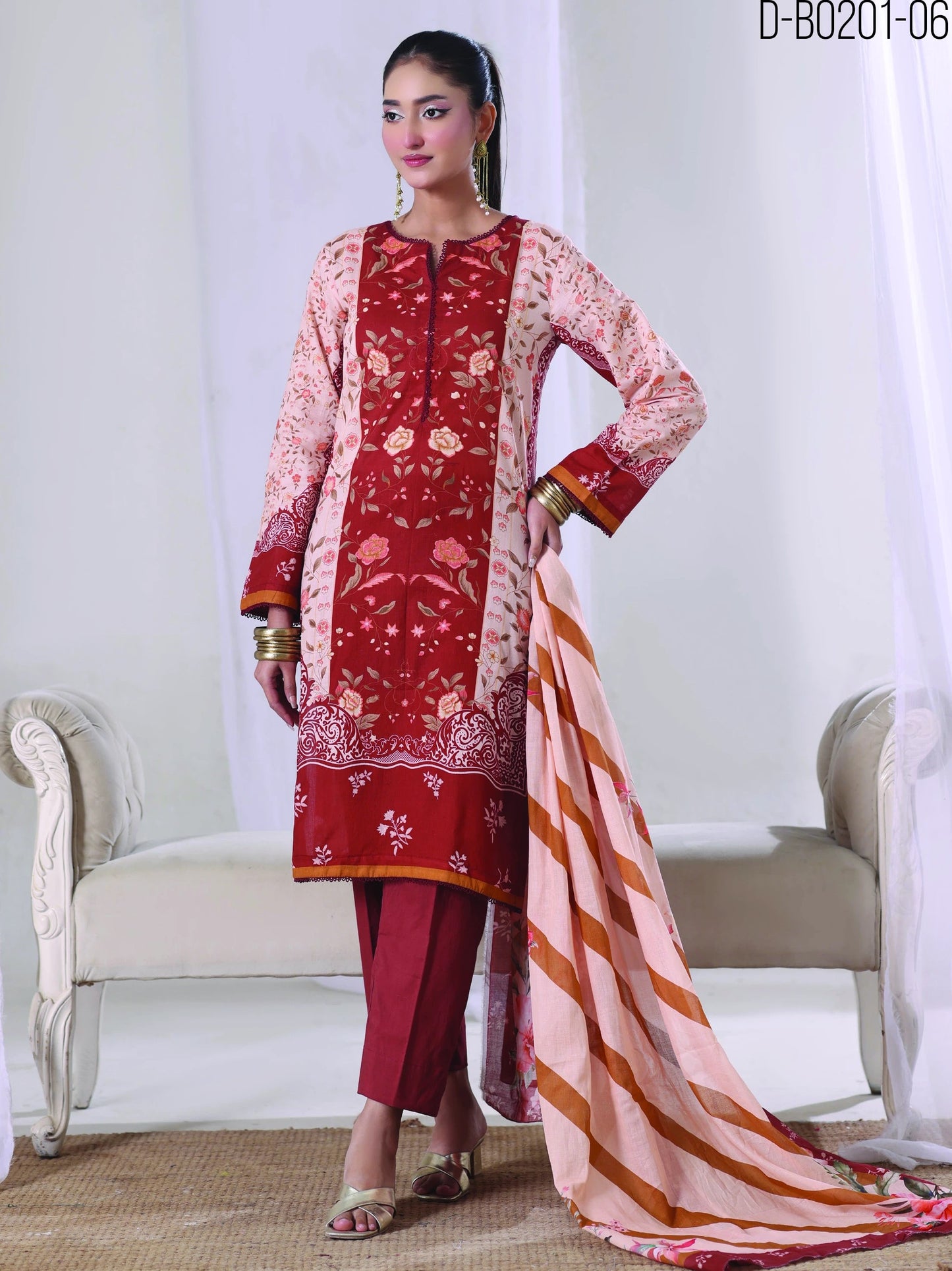 Digital Printed Lawn 3PC-ZR178