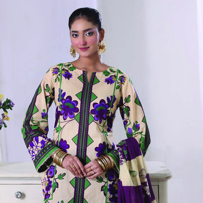 Digital Printed Lawn 3PC-ZR182