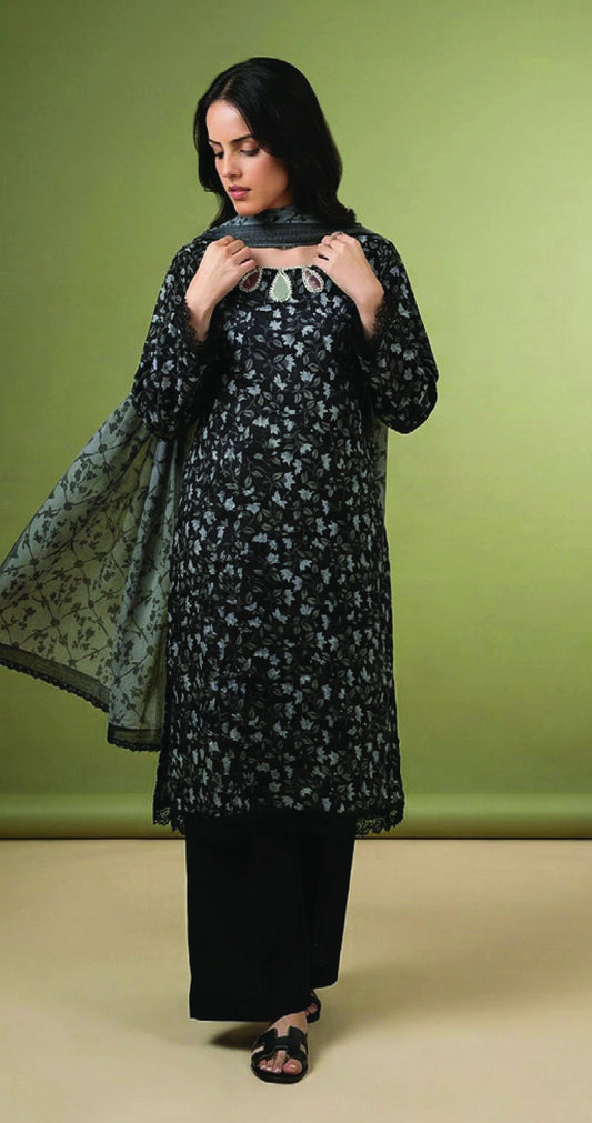 Digital Printed Lawn 3 PC Suit-ZR130