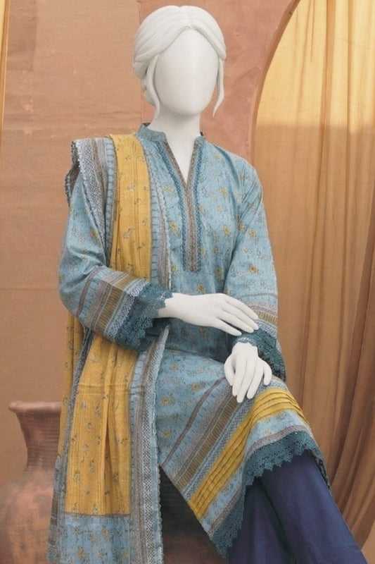 Printed Lawn 3PC Suit-ZR083