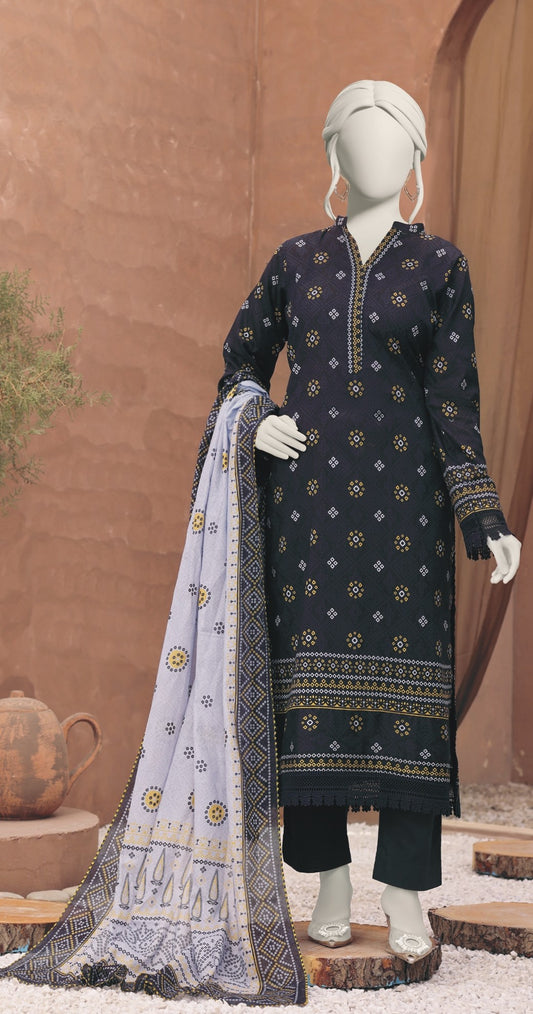 Printed Lawn 3PC Suit-ZR088