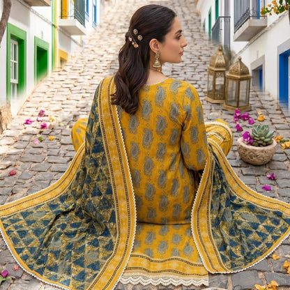 Printed Lawn 3 Piece Suit-ZR202