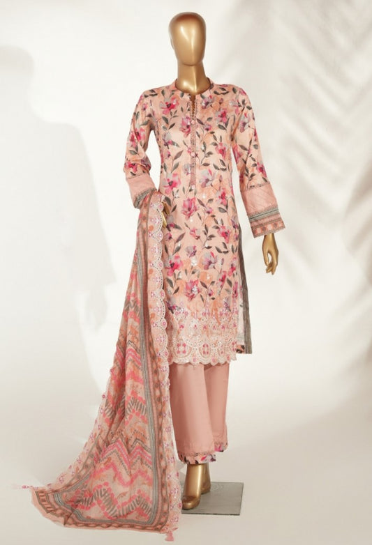 Embroidered Lawn 3PC Suit-ZR062