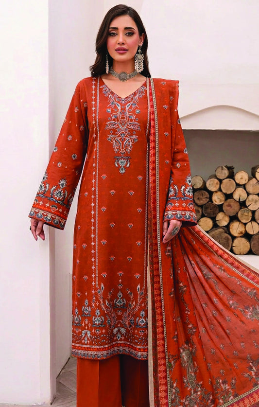 Digital Printed Lawn 3PC Suit-ZR196