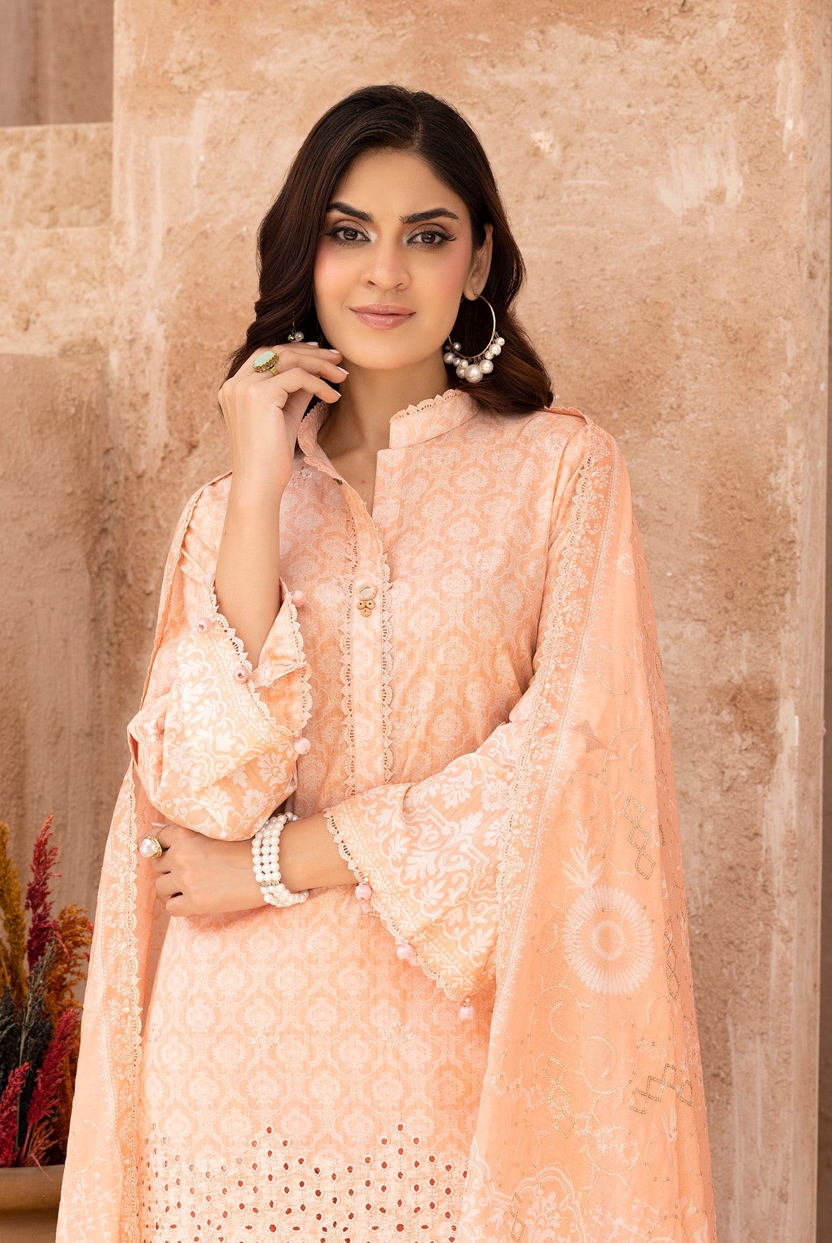 Embroidered Lawn 3PC Suit-ZR056