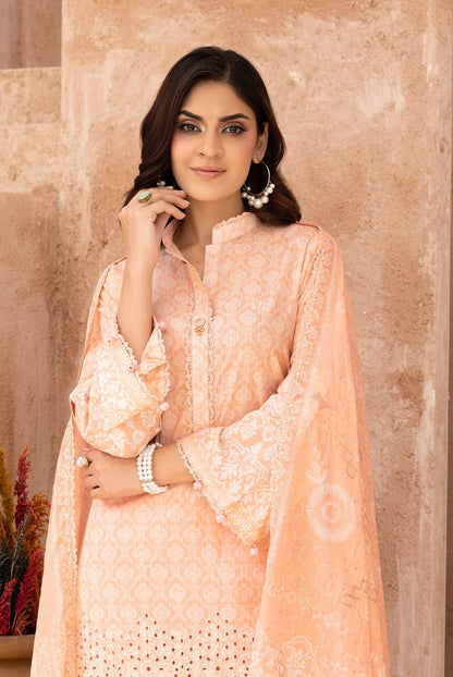 Embroidered Lawn 3PC Suit-ZR056